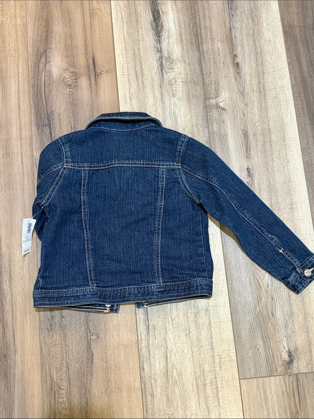 NEW Old Navy girls size 4 toddler Dark Blue Denim Jean Jacket stretch buttons